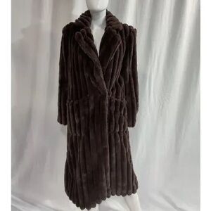 WeWoreWhat brown faux fur coat